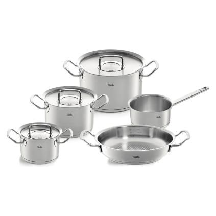 Batterie de cuisine ORIGINAL-PROFI COLLECTION, avec casserole à sauce et poêle à servir, set de 5 pc, Fissler