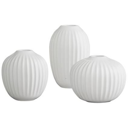 Mini vase HAMMERSHOI, set de 3 pc, blanc, Kähler