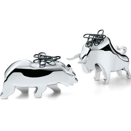 Porte-trombones BULL & BEAR, set de 2 pc, nickel poli, Philippi