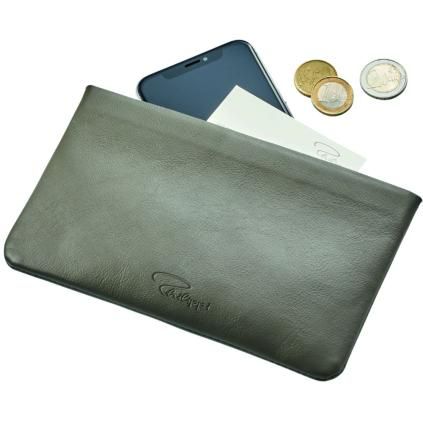 Pochette JEAN 18 cm, taupe, cuir Philippi
