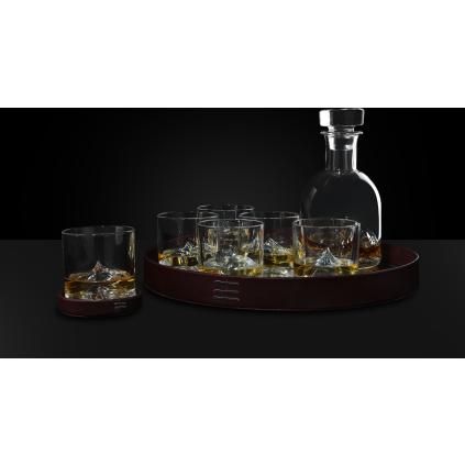 Plateau de service MIRRORED 38 cm, de bar, marron, Liiton