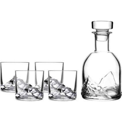 Set de verre et carafe à whisky EVEREST, 5 pièces, Litton