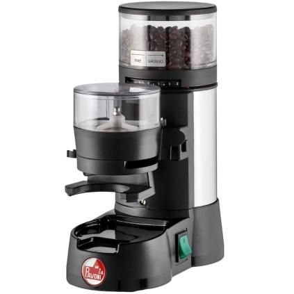 Moulin à café JOLLY DOSATO, noir/argent, La Pavoni