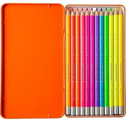 Set de crayons de couleur PRINTWORKS NEON, 12 pièces, Printworks