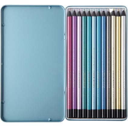 Set de crayons de couleur PRINTWORKS METALLIC, 12 pièces, Printworks