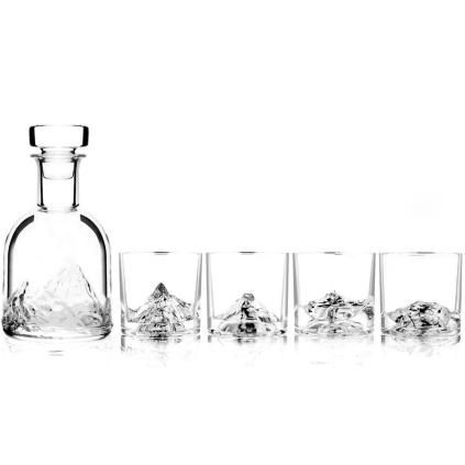 Verres à whisky THE PEAKS et une carafe à whisky en set, 5 pcs, Liiton
