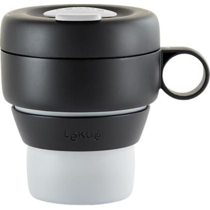 Mug de voyage MUG TO GO, 350 ml, gris, Lékué