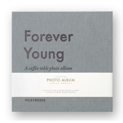 Album photo FOREVER YOUNG, gris, Printworks