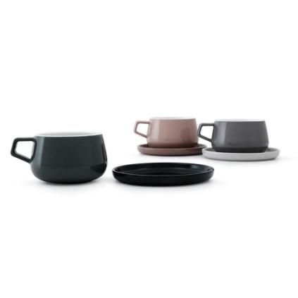 Tasse à thé avec soucoupe ELLA CLASSIC 250 ml, vert, Viva Scandinavia