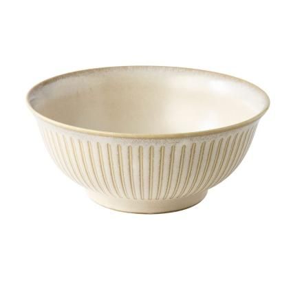 Bol udon RIDGED ALABASTER 18 cm, MIJ