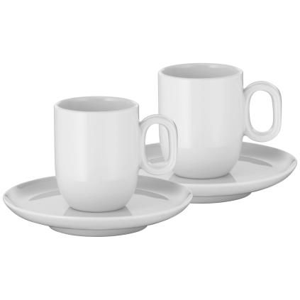 Tasse à espresso avec soucoupe BARISTA, set de 2 pc, blanc, WMF