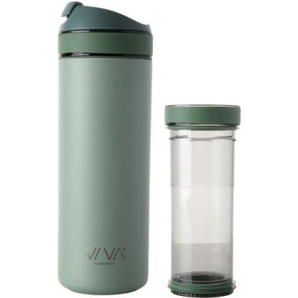 Mug de voyage RECHARGE ANYTIME 460 ml, avec infuseur à thé, menthe, Viva Scandinavia