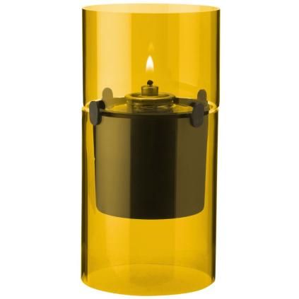 Lampe à huile LUCIE 17,5 cm, ambre, verre, Stelton