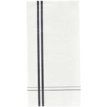 Serviettes en papier STRIPE, set de 12 pc, blanc/gris, Nicolas Vahé