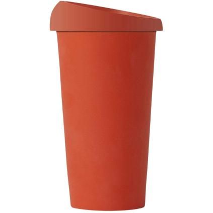 Mug avec couvercle ANYTIME EMMA 450 ml, orange, porcelaine, Viva Scandinavia