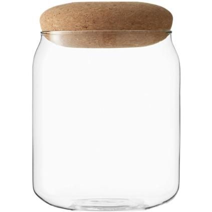 Bocal de rangement CORTICA 800 ml, verre, Viva Scandinavia