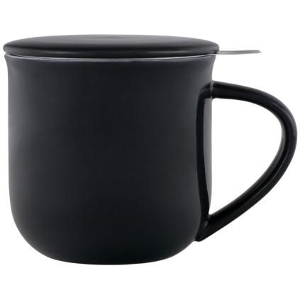 Mug avec infuseur à thé MINIMA EVA 350 ml, noir, porcelaine, Viva Scandinavia