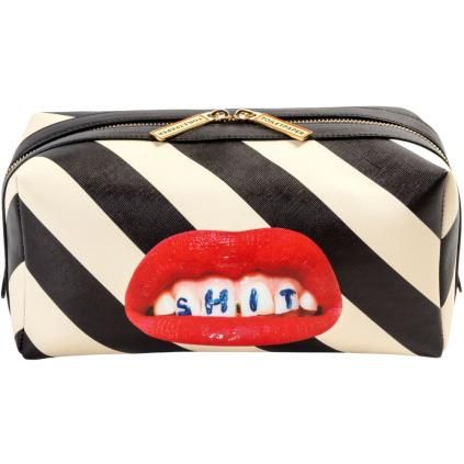 Trousse à maquillage TOILETPAPER REGIMENTAL SHIT 25,5 x 12 cm, rayé, Seletti