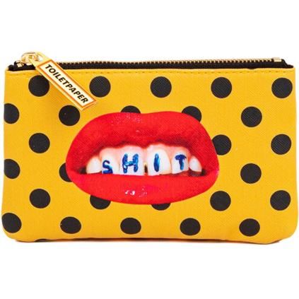 Pochette à maquillage TOILETPAPER SHIT 15,5 x 9,5 cm, orange, Seletti