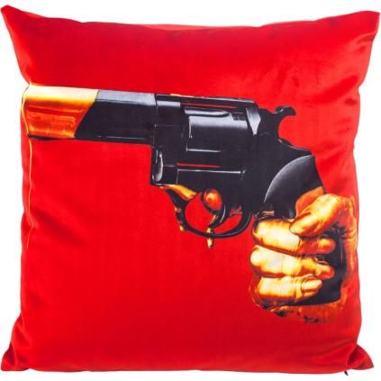 Coussin TOILETPAPER REVOLVER 50 x 50 cm, rouge, Seletti