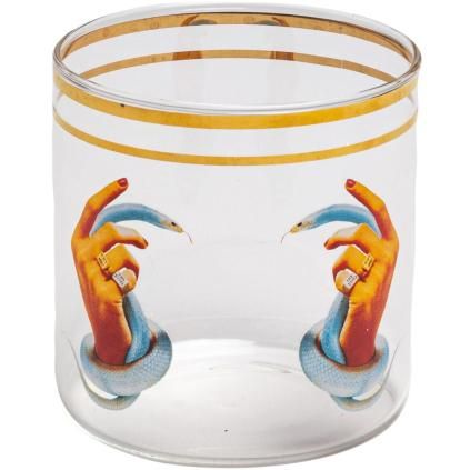 Verre à eau TOILETPAPER HANDS WITH SNAKES 8,5cm, Seletti