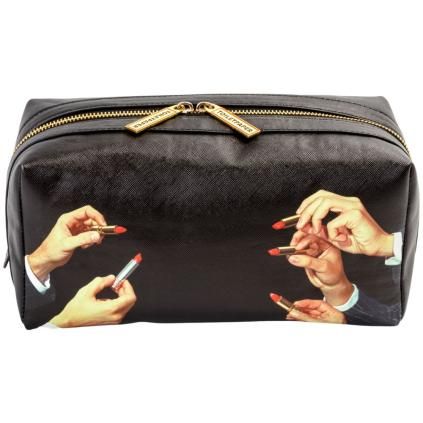 Trousse à maquillage TOILETPAPER LIPSTICKS 25,5 x 12 cm, noir, Seletti
