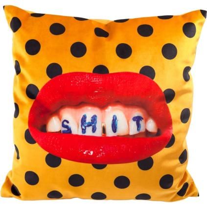 Coussin TOILETPAPER SHIT 50 x 50 cm, orange, Seletti