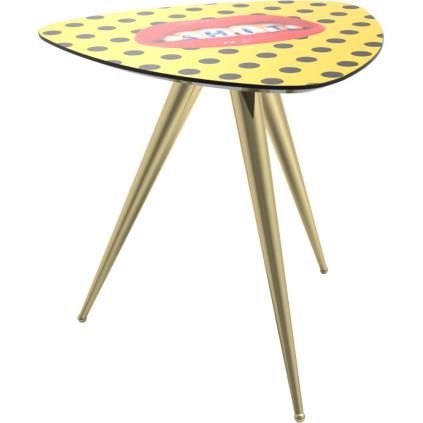 Bout de canapé TOILETPAPER SHIT 57 x 48 cm, jaune, Seletti