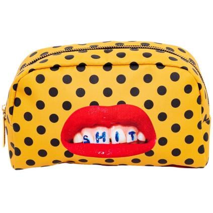 Trousse à maquillage TOILETPAPER SHIT 23 x 13 cm, orange, Seletti