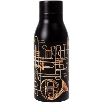 Bouteille isotherme TOILETPAPER TRUMPETS 500 ml, noir, Seletti