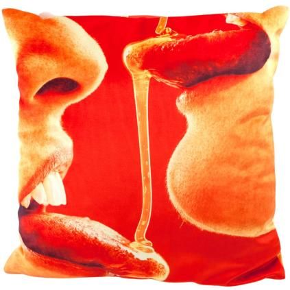 Coussin TOILETPAPER HONEY 50 x 50 cm rouge, Seletti