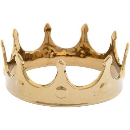 Décoration d'intérieur MEMORABILIA MY CROWN 18,5 cm, or, porcelaine, Seletti