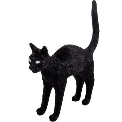 Lampe de table JOBBY THE CAT 52 cm, LED, noir, Seletti
