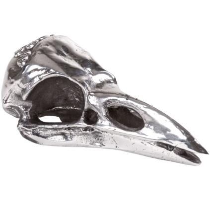 Figurine WUNDERKAMMER CROW UP 10,5 cm, argent, aluminium, Seletti