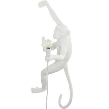 Applique murale MONKEY HANGING RIGHT HAND 65 cm, blanc, Seletti
