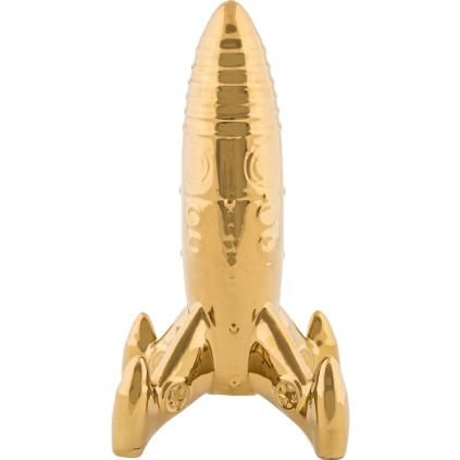 Décoration d'intérieur MEMORABILIA MY SPACESHIP 27 cm, or, porcelaine, Seletti