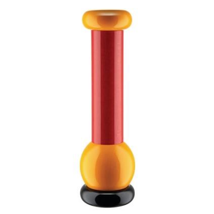 Moulin à sel ou poivre MP0210, rouge/jaune/noir, Alessi