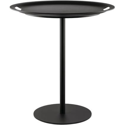 Bout de canapé OP-LA 52 cm, avec plateau amovible, noir, Alessi