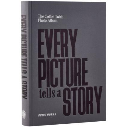 Album photo EVERY PICTURE TELLS A STORY, gris, Printworks