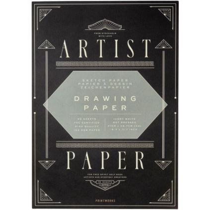 Bloc de papier à dessin ARTIST PAPER, A4, 50 pièces, Printworks