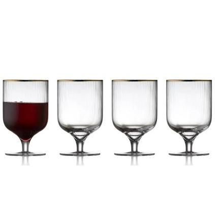 Verre à vin PALERMO GOLD , set de 4 pc, 300 ml, Lyngby Glas