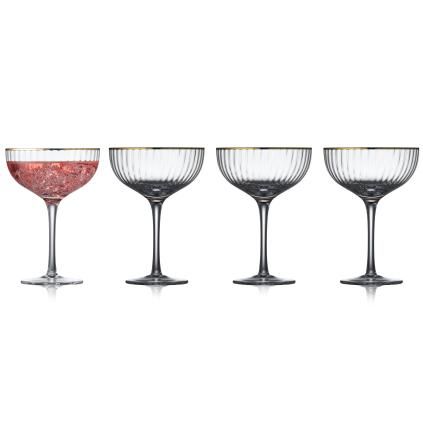 Verre à cocktail PALERMO GOLD , set de 4 pc, 315 ml, Lyngby Glas