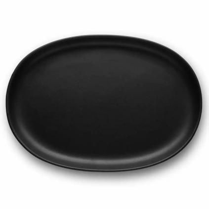 Assiette NORDIC KITCHEN 26 cm, ovale, noir, grès, Eva Solo