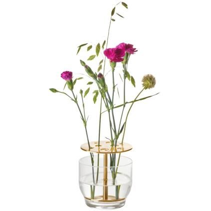 Vase IKEBANA 13 cm, or, verre, Fritz Hansen