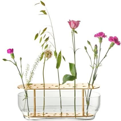 Vase IKEBANA 33 cm, or, verre, Fritz Hansen