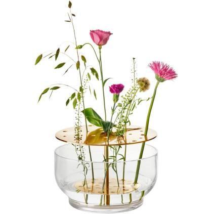 Vase IKEBANA 24 cm, or, verre, Fritz Hansen