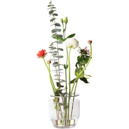 Vase IKEBANA 13 cm, argent, verre, Fritz Hansen