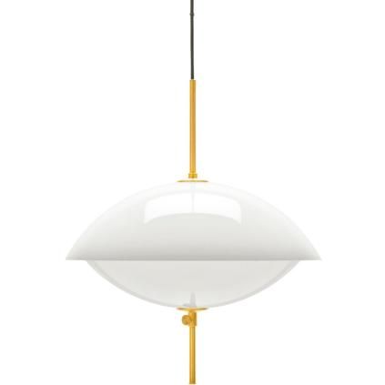 Suspension CLAM 44 cm, blanc/laiton, Fritz Hansen