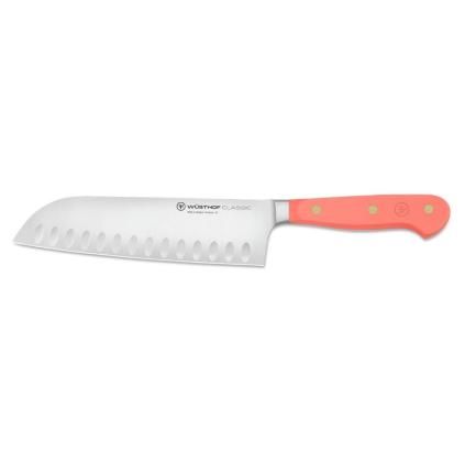 Couteau Santoku CLASSIC COLOUR 17 cm, coral peach, Wüsthof