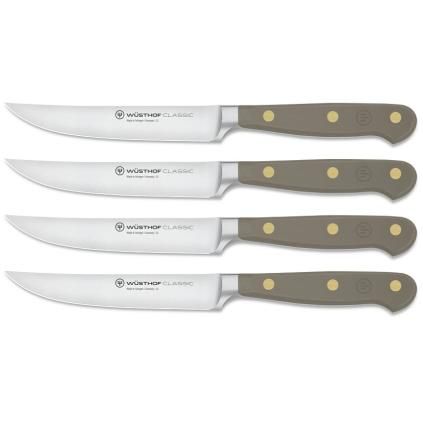 Couteaux à steak CLASSIC COLOUR , set de 4, 12 cm, huître de velours, Wüsthof
